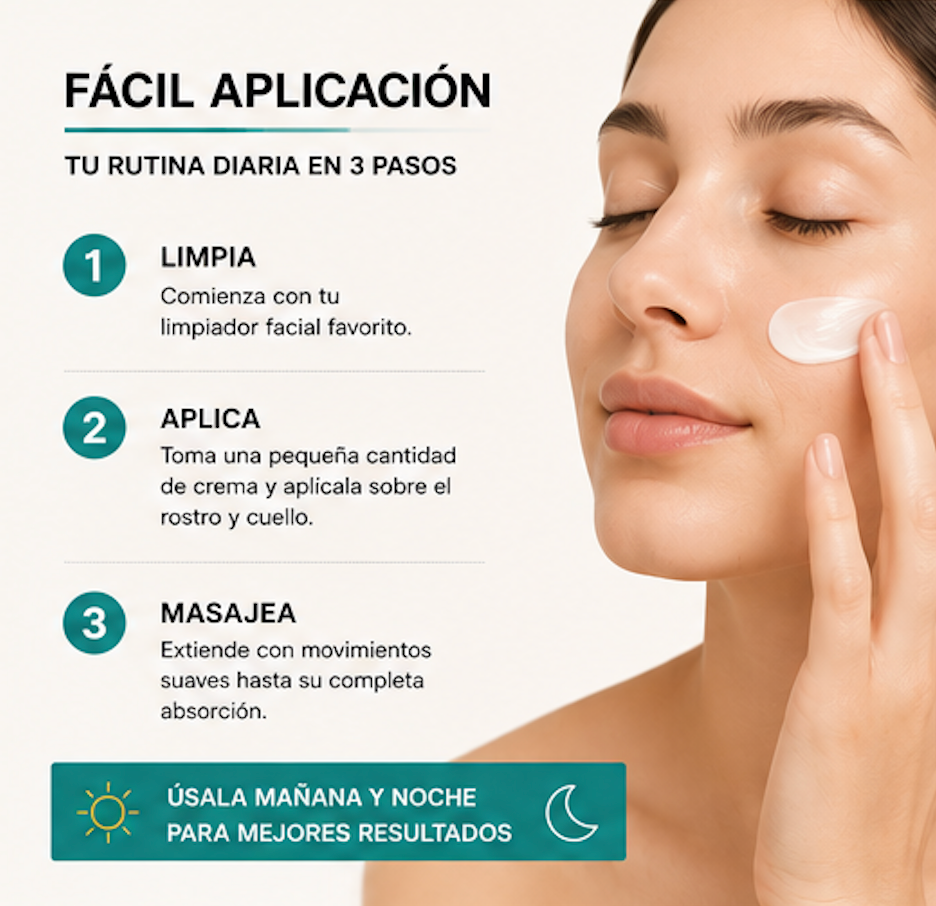 Cómo aplicar la Crema NIDA paso a paso sobre el rostro limpio y seco