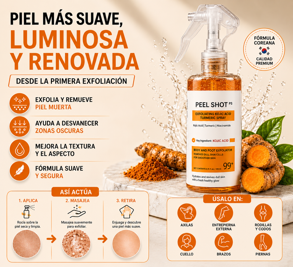 Dr. Melaxin Peel Shot: exfolia y remueve piel muerta, ayuda a desvanecer zonas oscuras y mejora la textura; modo de uso y zonas del cuerpo