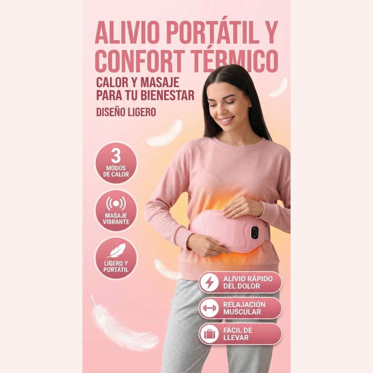 Cinturón térmico para cólicos - alivio portátil y confort térmico